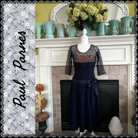 Vintage Dresses & Skirts - Vintage Paul Parnes party dress, size S/M